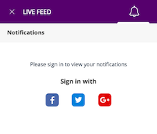 Feed Notifications Logged Out